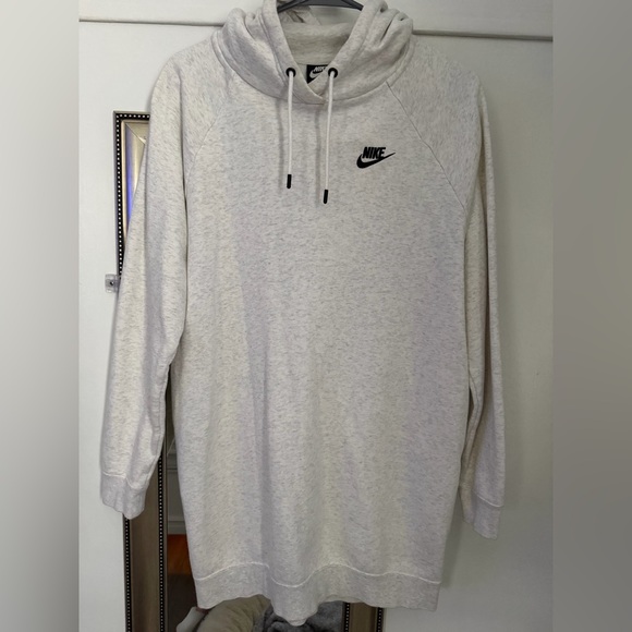 Nike Jackets & Blazers - Nike Woman’s Light Gray Hoodie dress
